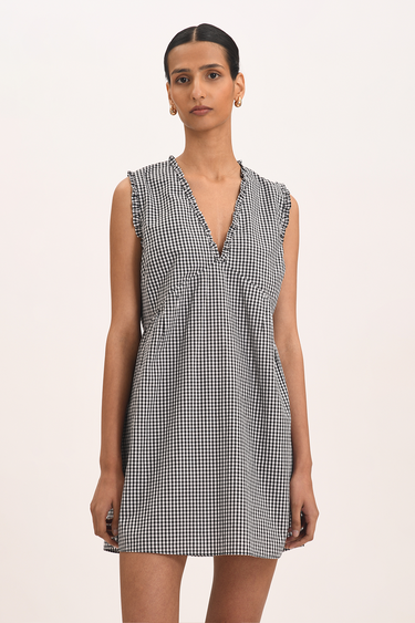 Camila Mini Dress - Noir Gingham