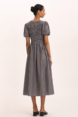 Elisa Dress - Liquorice Stripe