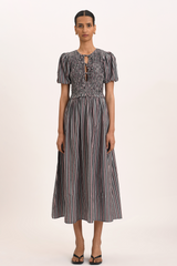 Elisa Dress - Liquorice Stripe