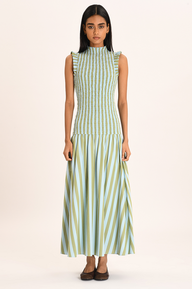 Gabrielle Dress  - Chene Stripe
