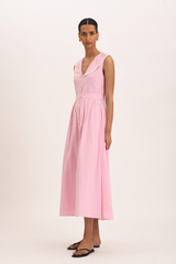 Jade Dress - Pink Floss Stripe