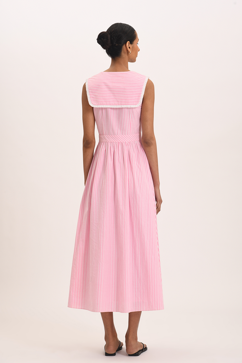 Jade Dress - Pink Floss Stripe