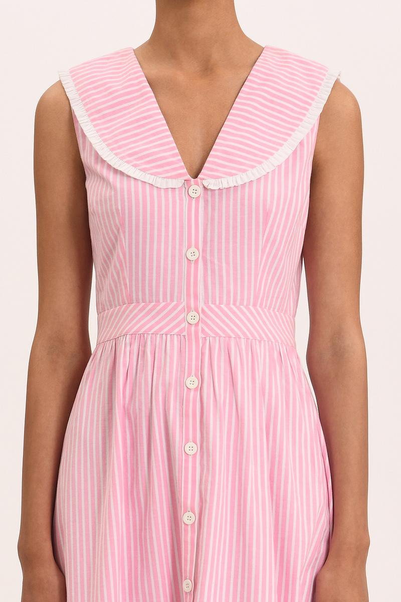 Jade Dress - Pink Floss Stripe