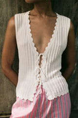 Juliet Knitted Vest - Bianco