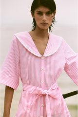 Solana Dress - Pink Floss Stripe
