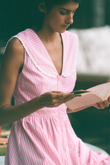 Jade Dress - Pink Floss Stripe