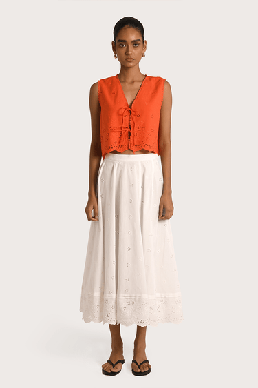 Alva Skirt - White - steele label