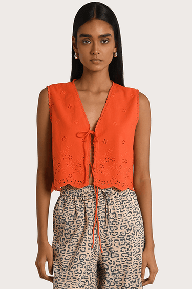 Freja Vest - Red - steele label