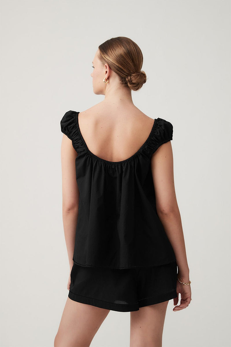 Cassie Top - Black - steele label