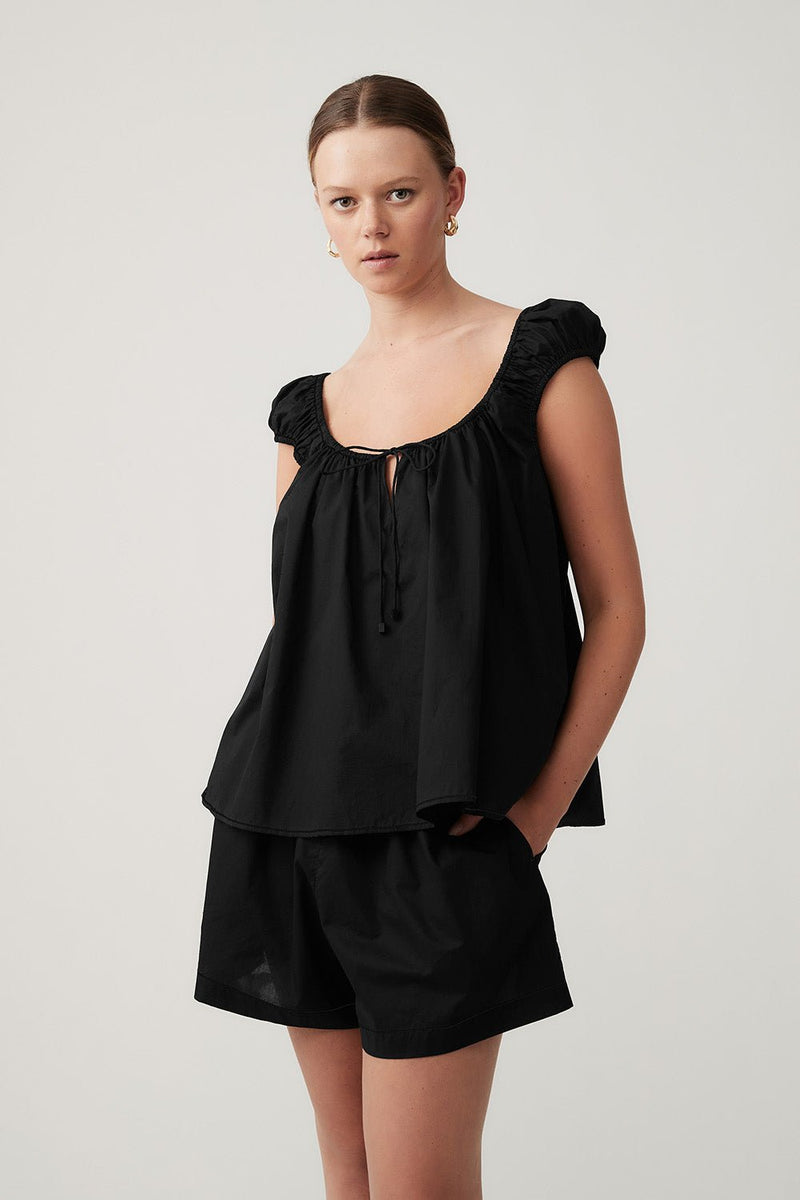 Cassie Top - Black - steele label