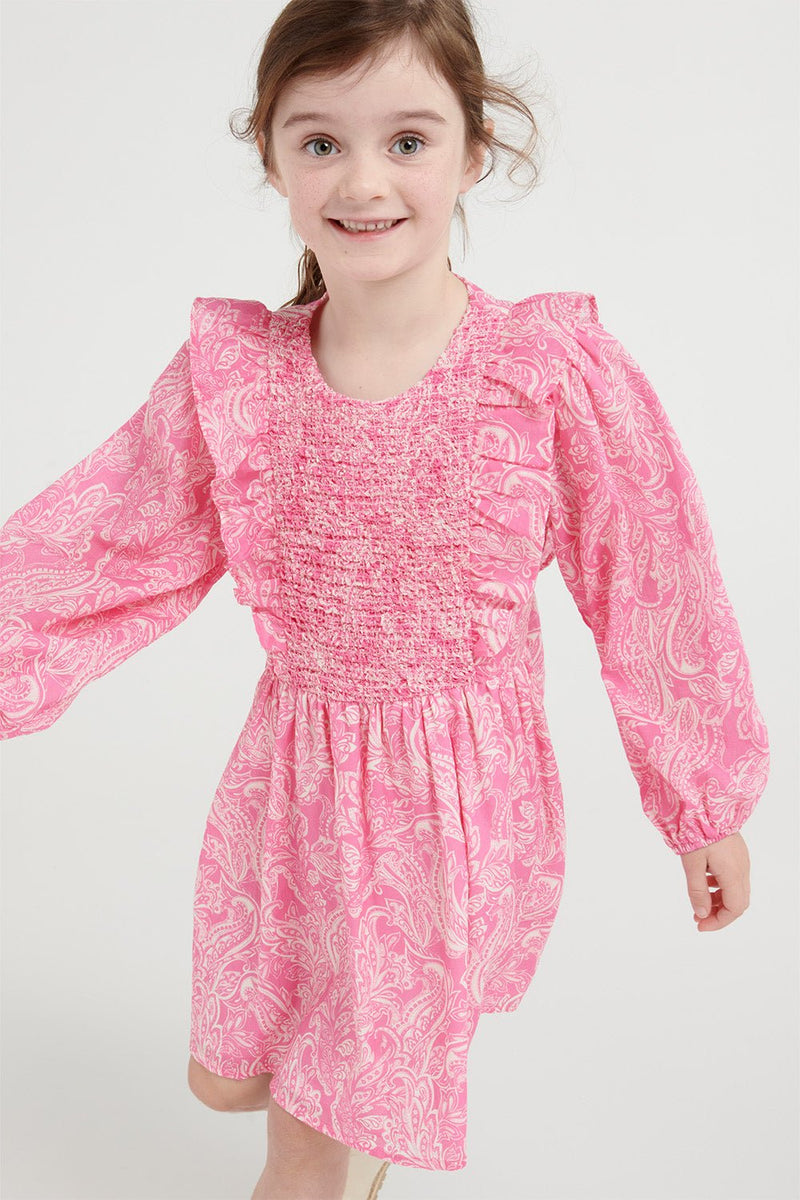 Kids Elliana Dress - Pink Paisley - steele label