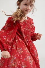 Kids Elliana Dress - Ruby Floral - steele label